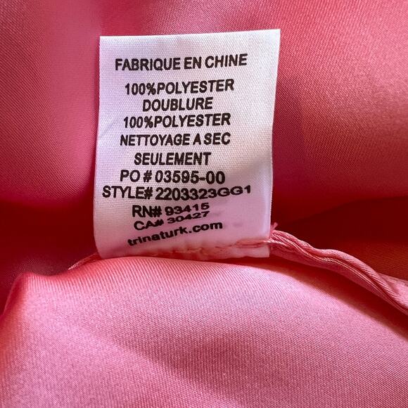 Trina Turk Women's Make Merry Tiered Mini Dress Medium Flamingo Pink Long Sleeve - Picture 8 of 16